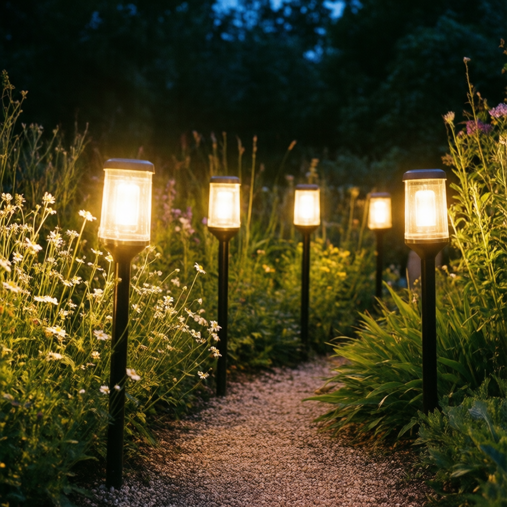 Solární zahradní lampy — 6 ks